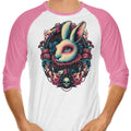 Follow the White Rabbit 3/4 Sleeve Raglan - Adult & Kids T-Shirts, Sweatshirts & Hoodies apparel design preview 1