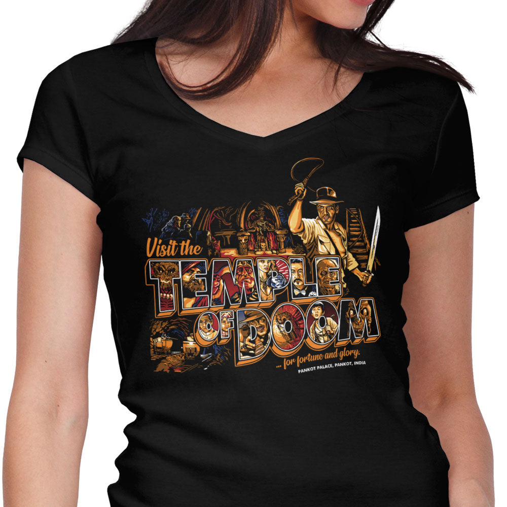 For Fortune and Glory Women's V-Neck - Adult & Kids T-Shirts, Sweatshirts & Hoodies apparel design preview 1