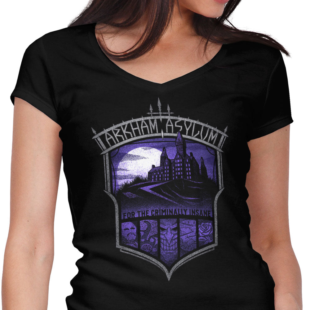 For the Criminally Insane Women's V-Neck - Adult & Kids T-Shirts, Sweatshirts & Hoodies apparel design preview 1