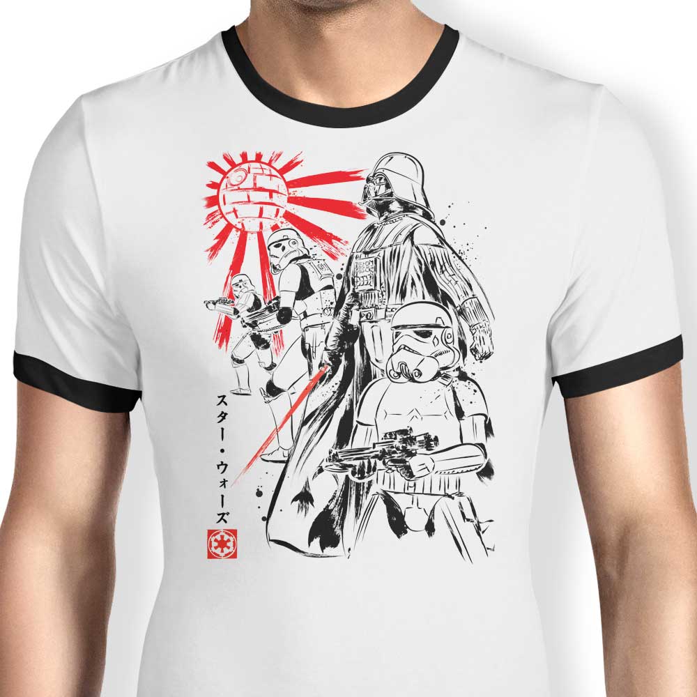 For the Glory of Empire Ringer - Adult & Kids T-Shirts, Sweatshirts & Hoodies apparel design preview 1