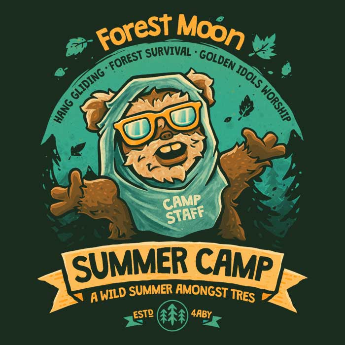 Forest Moon Summer Camp Men's Apparel - Adult & Kids T-Shirts, Sweatshirts & Hoodies apparel design preview 2