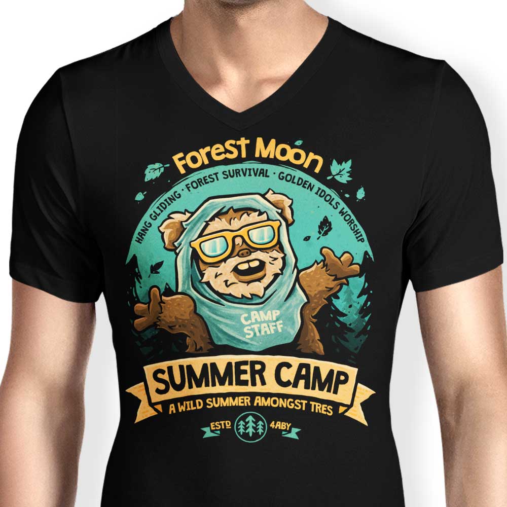 Forest Moon Summer Camp Men's V-Neck - Adult & Kids T-Shirts, Sweatshirts & Hoodies apparel design preview 2