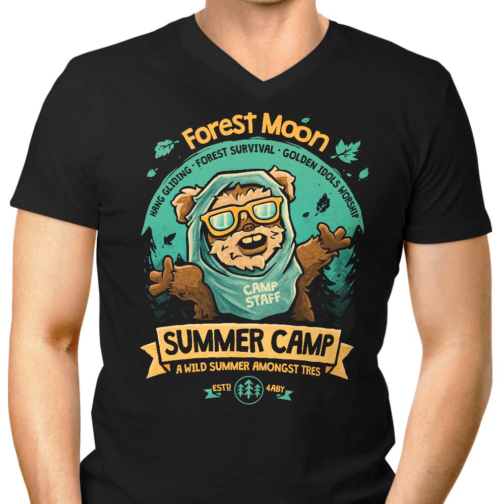 Forest Moon Summer Camp Men's V-Neck - Adult & Kids T-Shirts, Sweatshirts & Hoodies apparel design preview 1