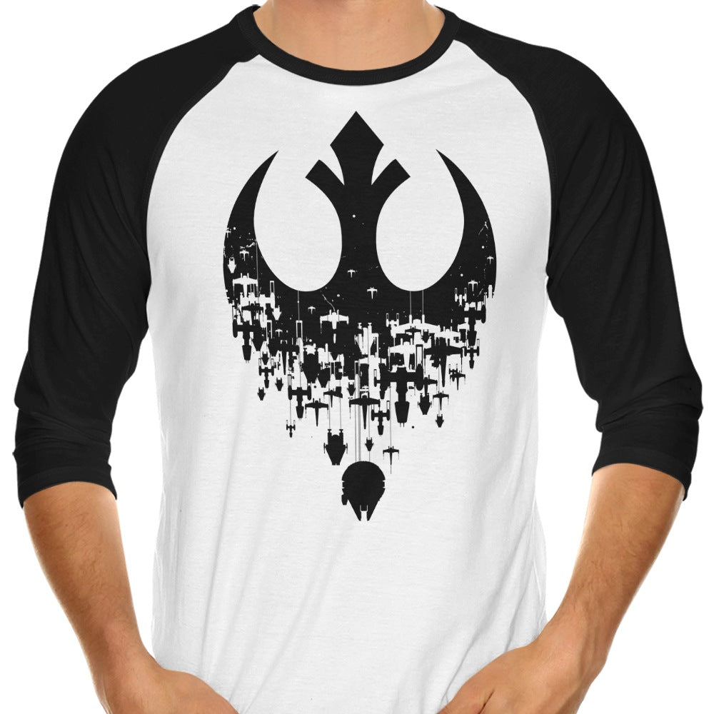Fractured Rebellion (Alt) 3/4 Sleeve Raglan - Adult & Kids T-Shirts, Sweatshirts & Hoodies apparel design preview 1