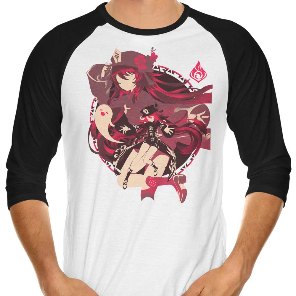 Fragrance In Thaw Hu Tao 3/4 Sleeve Raglan - Adult & Kids T-Shirts, Sweatshirts & Hoodies apparel design preview 1