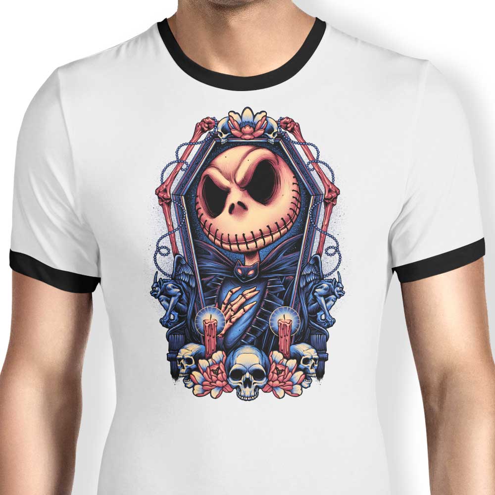 Framed Pumpkin King Ringer - Adult & Kids T-Shirts, Sweatshirts & Hoodies apparel design preview 1