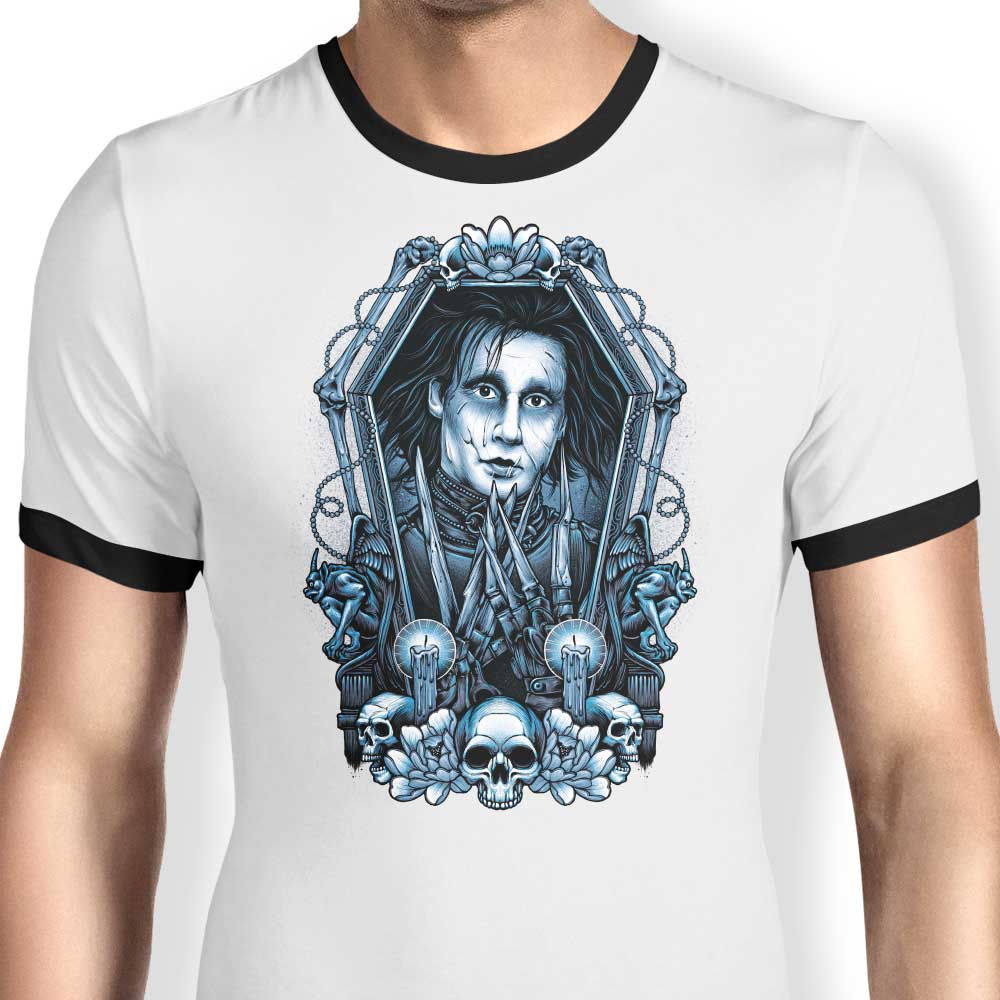 Framed Scissors Ringer - Adult & Kids T-Shirts, Sweatshirts & Hoodies apparel design preview 1
