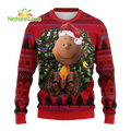 Franklin Peanuts Merry Xmas 3D Red Ugly Christmas Sweater product image
