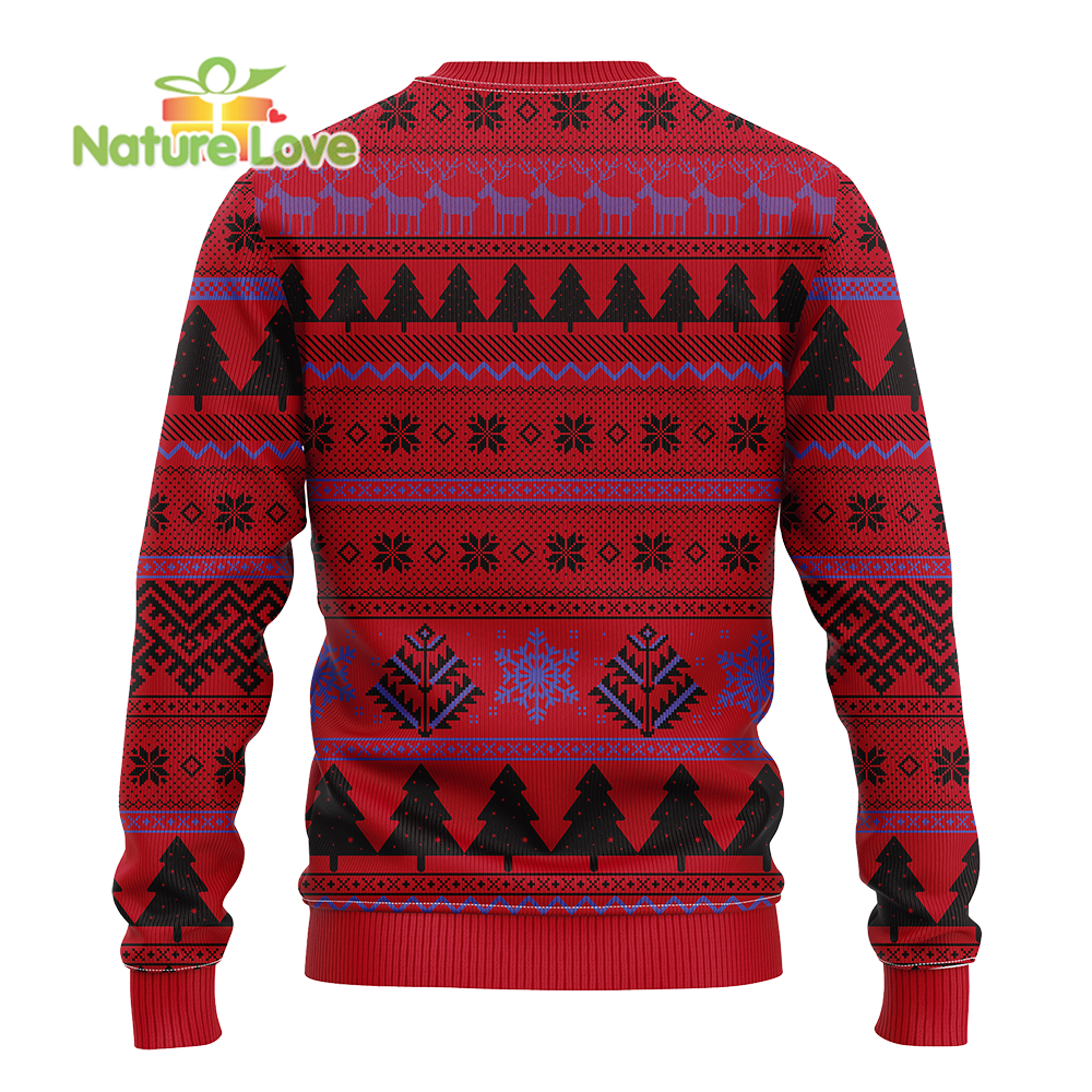 Franklin Peanuts Merry Xmas 3D Red Ugly Christmas Sweater product image 2