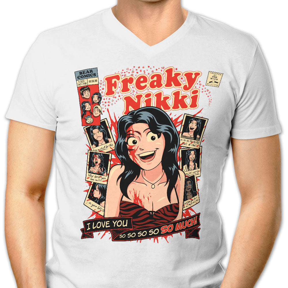 Freaky Comics Men's V-Neck - Adult & Kids T-Shirts, Sweatshirts & Hoodies apparel design preview 1