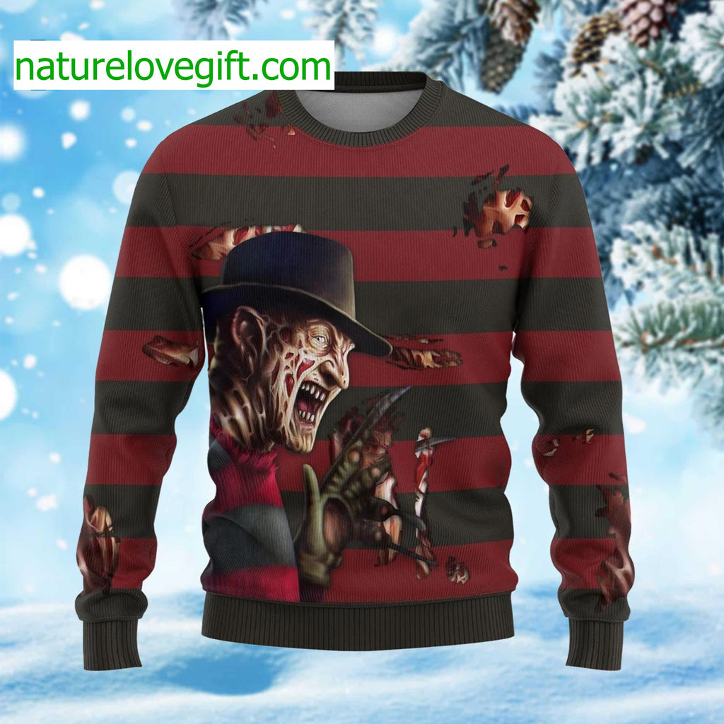 Freddy Krueger Halloween Ugly Sweater product image