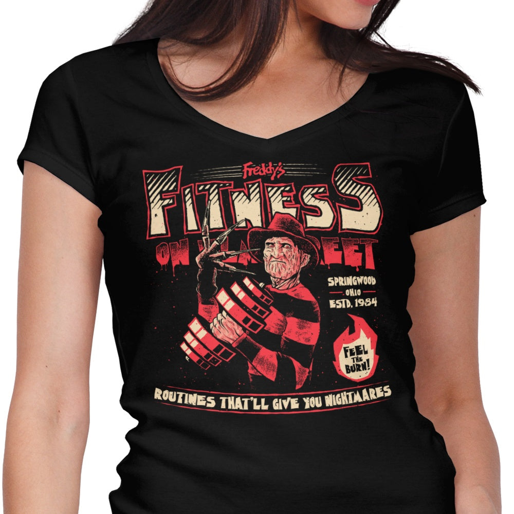Freddy's Fitness Women's V-Neck - Adult & Kids T-Shirts, Sweatshirts & Hoodies apparel design preview 1