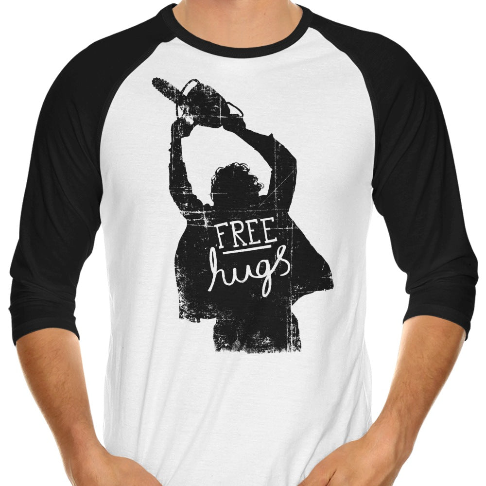 Free Hugs 3/4 Sleeve Raglan - Adult & Kids T-Shirts, Sweatshirts & Hoodies apparel design preview 1