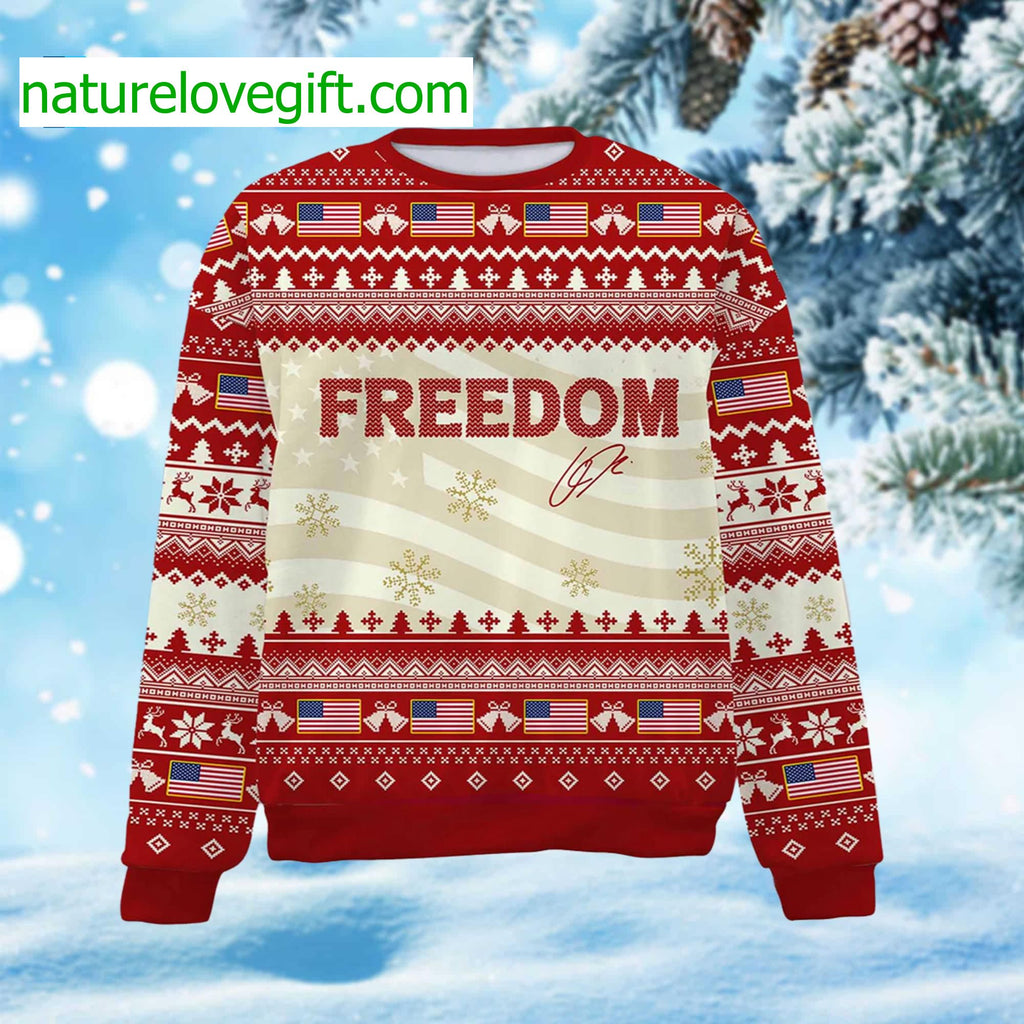 Freedom Charlie Kirk Ugly Christmas Sweater product image