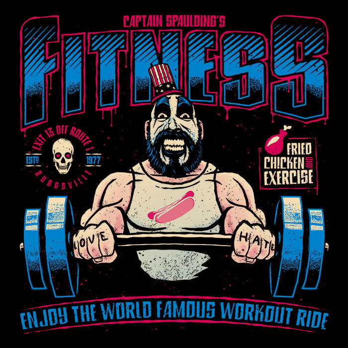 Fried Chicken and Exercise - Adult & Kids T-Shirts, Sweatshirts & Hoodies apparel design preview 2
