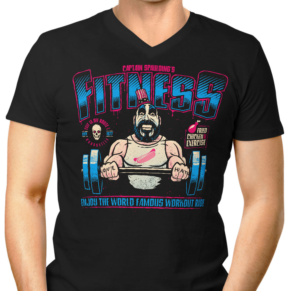 Fried Chicken and Exercise Men's V-Neck - Adult & Kids T-Shirts, Sweatshirts & Hoodies apparel design preview 1