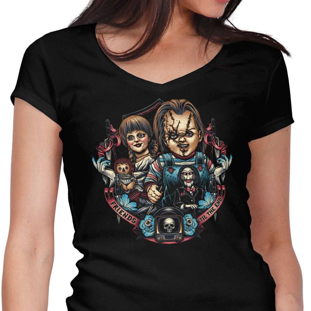 Friends til the End Women's V-Neck - Adult & Kids T-Shirts, Sweatshirts & Hoodies apparel design preview 1