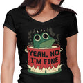 Frog is Fine Women's V-Neck - Adult & Kids T-Shirts, Sweatshirts & Hoodies apparel design preview 1