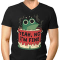 Frog is Fine Men's V-Neck - Adult & Kids T-Shirts, Sweatshirts & Hoodies apparel design preview 1