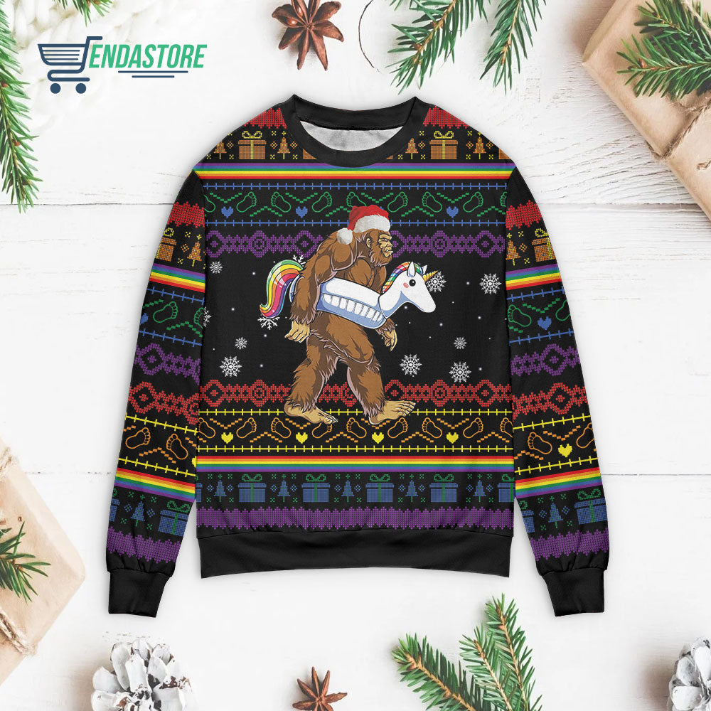 Bigfoot Christmas sweater product image 3