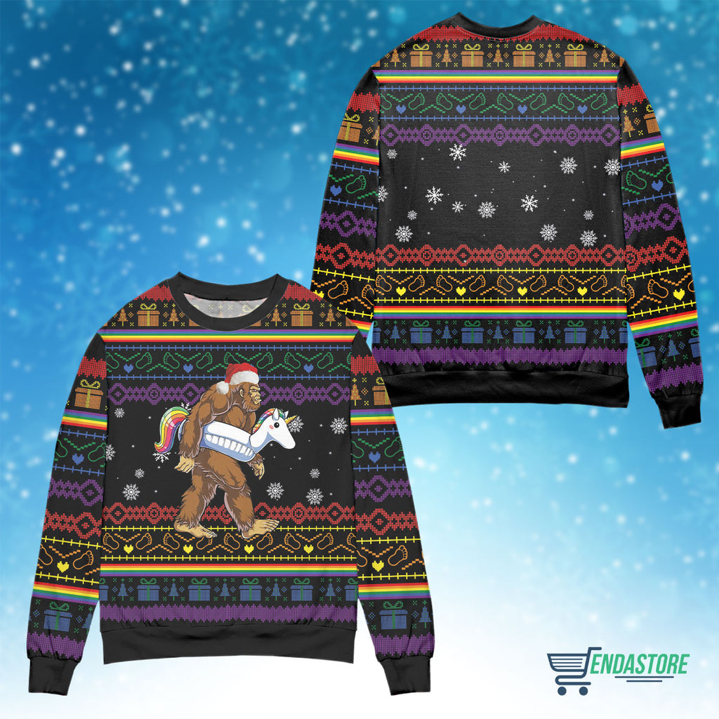 Bigfoot Christmas sweater product image 4