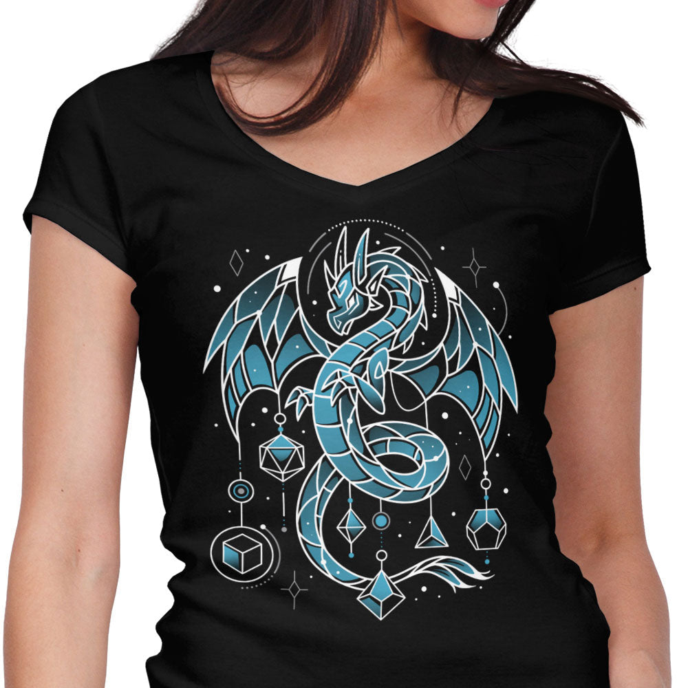 Frozen Dice Dragon Women's V-Neck - Adult & Kids T-Shirts, Sweatshirts & Hoodies apparel design preview 1