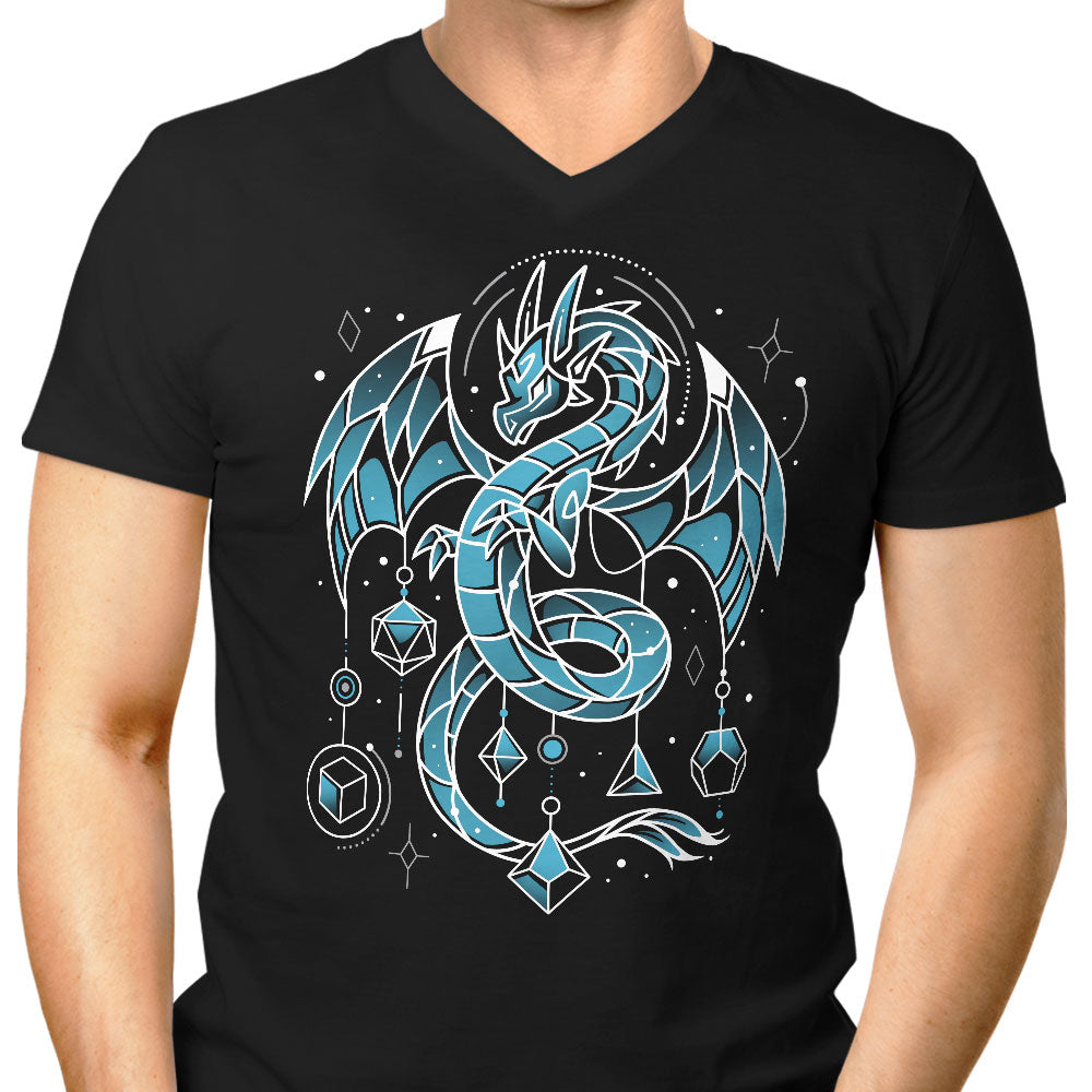 Frozen Dice Dragon Men's V-Neck - Adult & Kids T-Shirts, Sweatshirts & Hoodies apparel design preview 1