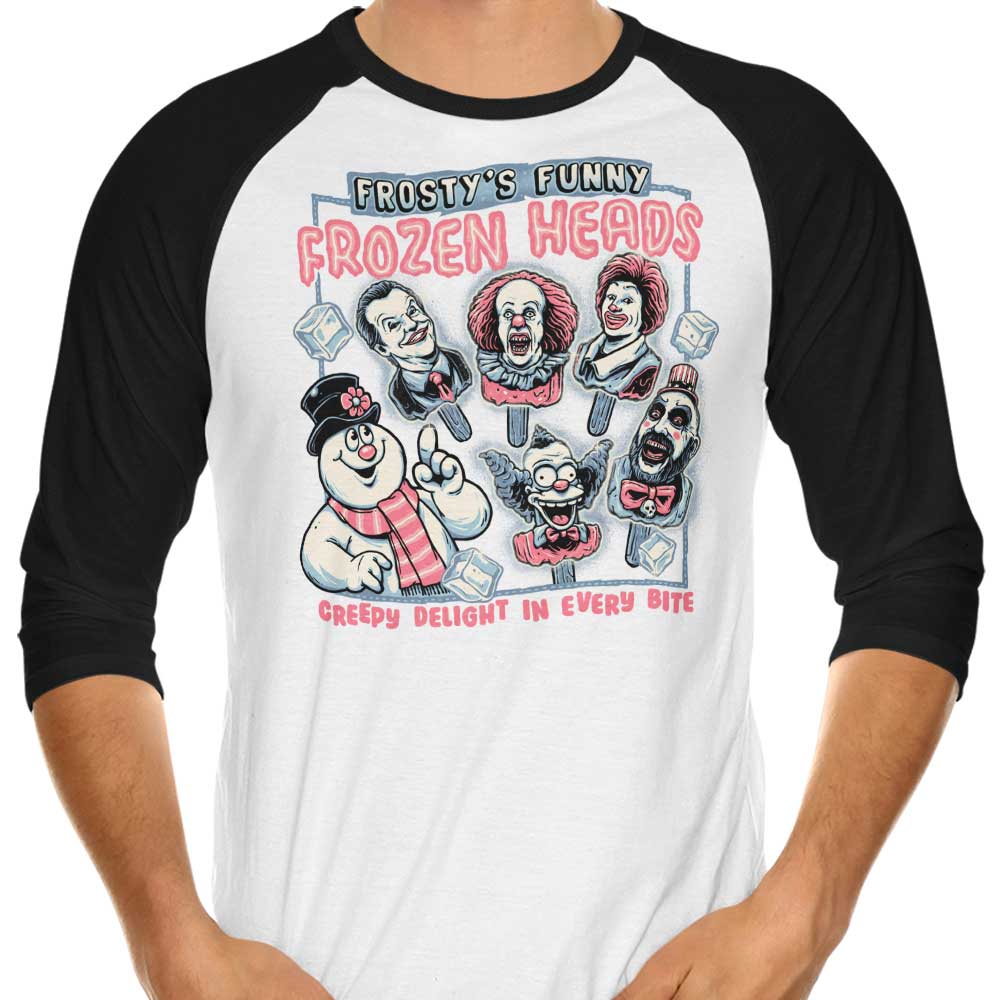 Frozen Heads 3/4 Sleeve Raglan - Adult & Kids T-Shirts, Sweatshirts & Hoodies apparel design preview 1