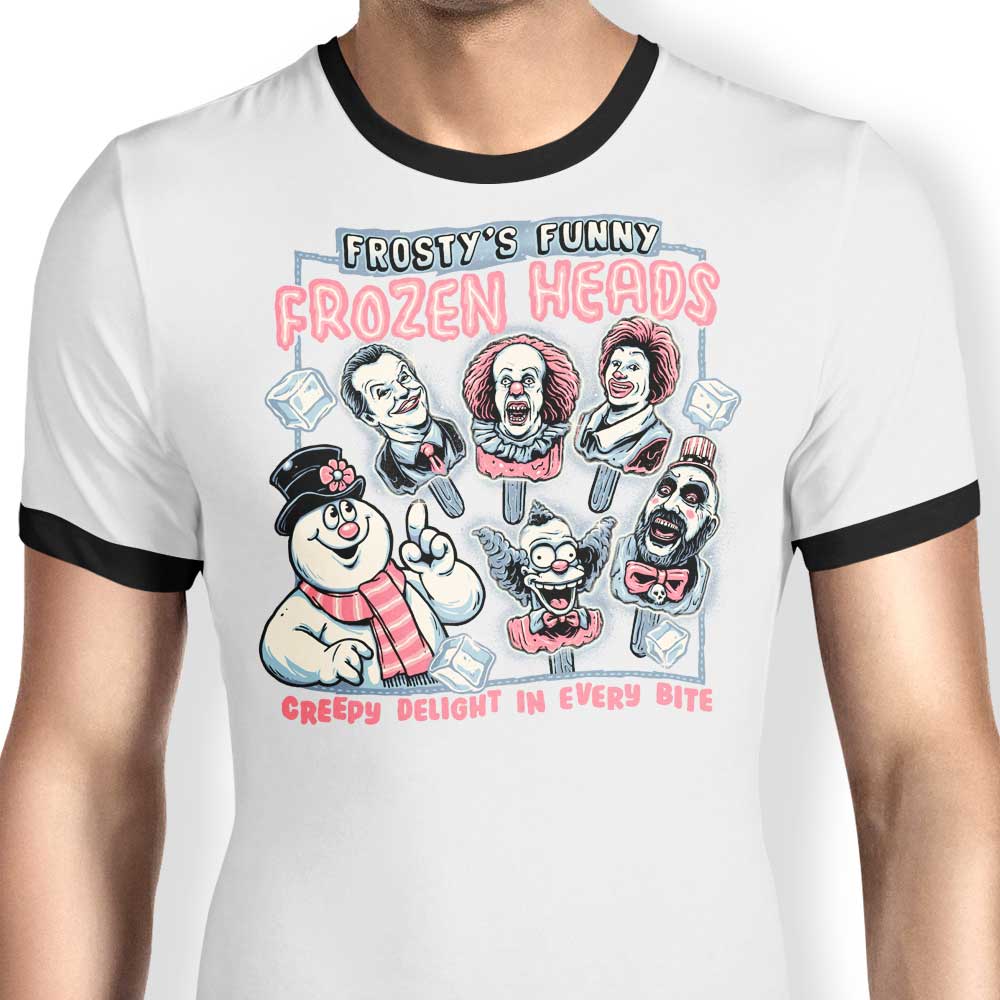 Frozen Heads Ringer - Adult & Kids T-Shirts, Sweatshirts & Hoodies apparel design preview 1