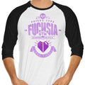 Fuchsia City Gym 3/4 Sleeve Raglan - Adult & Kids T-Shirts, Sweatshirts & Hoodies apparel design preview 1