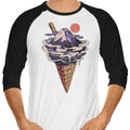 Fuji Ice Cream 3/4 Sleeve Raglan - Adult & Kids T-Shirts, Sweatshirts & Hoodies apparel design preview 1