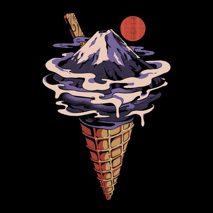 Fuji Ice Cream Men's Apparel - Adult & Kids T-Shirts, Sweatshirts & Hoodies apparel design preview 2