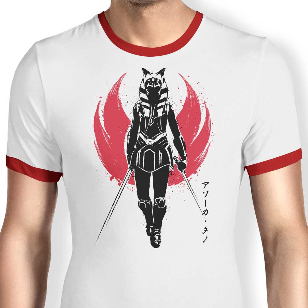 Fulcrum Sumi-e Ringer - Adult & Kids T-Shirts, Sweatshirts & Hoodies apparel design preview 1