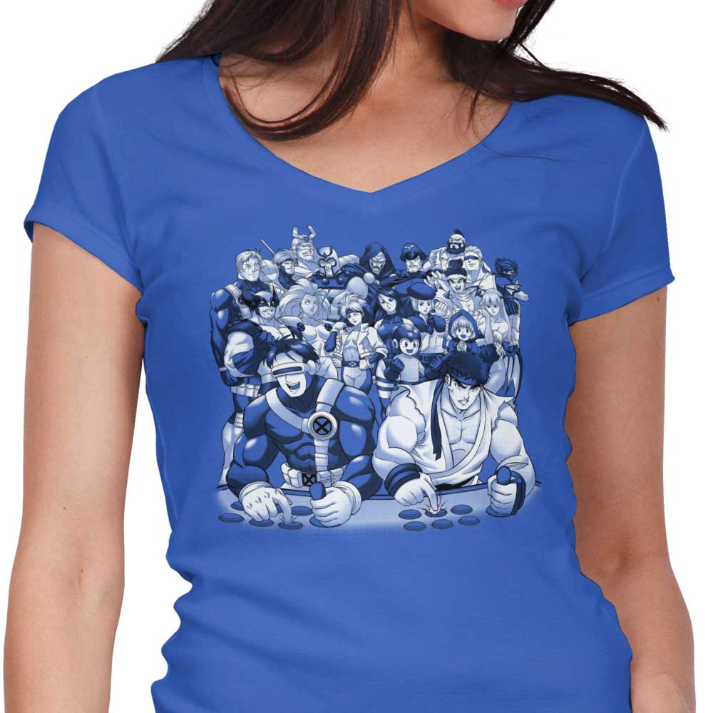 Fun With Old Friends Women's V-Neck - Adult & Kids T-Shirts, Sweatshirts & Hoodies apparel design preview 1