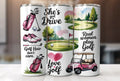Golf Girl Woman 20 oz Skinny Tumbler Cup With Straw - Adult & Kids T-Shirts, Sweatshirts & Hoodies apparel design preview 1