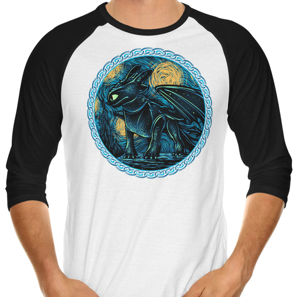 Fury of the Night Sky 3/4 Sleeve Raglan - Adult & Kids T-Shirts, Sweatshirts & Hoodies apparel design preview 1