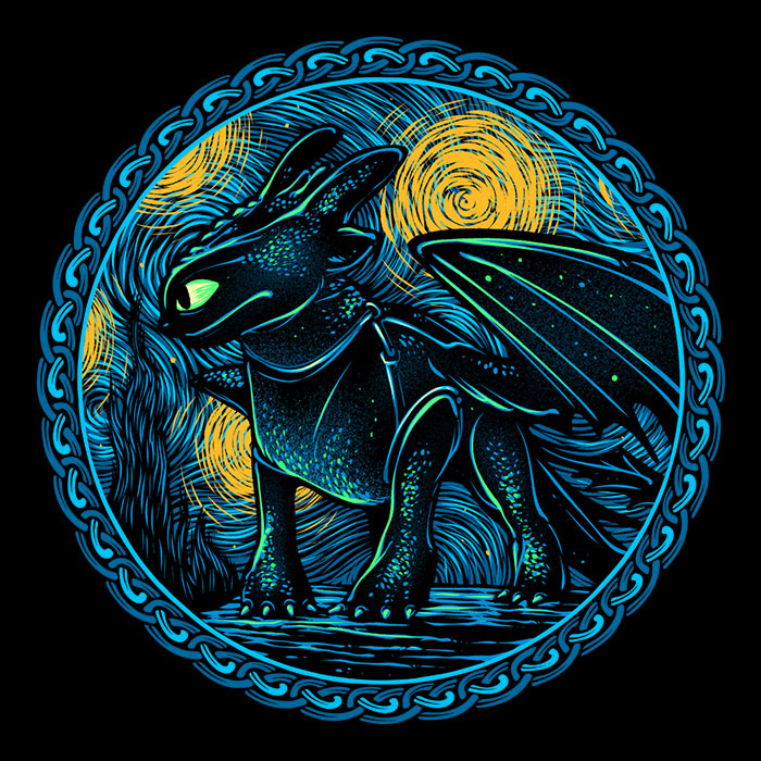 Fury of the Night Sky - Adult & Kids T-Shirts, Sweatshirts & Hoodies apparel design preview 2