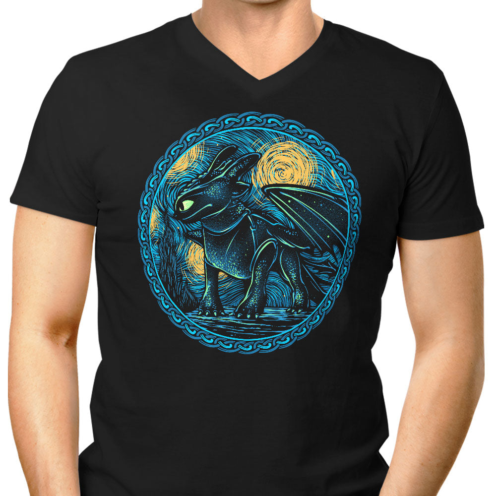Fury of the Night Sky Men's V-Neck - Adult & Kids T-Shirts, Sweatshirts & Hoodies apparel design preview 1