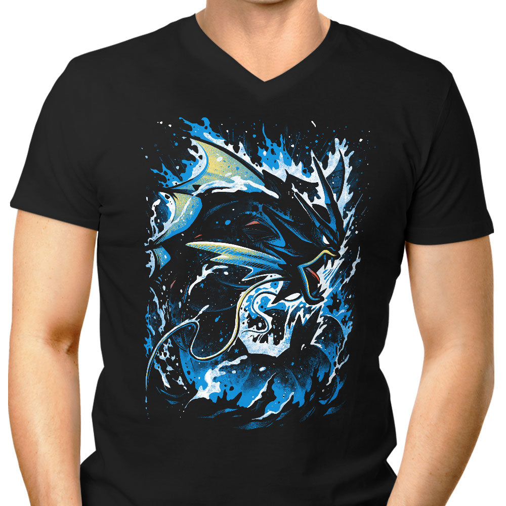 Fury of the Sea Men's V-Neck - Adult & Kids T-Shirts, Sweatshirts & Hoodies apparel design preview 1