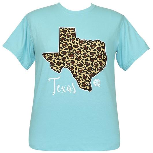 Girlie Girl Originals Preppy Texas Leopard State - Adult & Kids T-Shirts, Sweatshirts & Hoodies apparel design preview 1