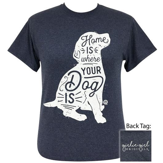 Girlie Girl Originals Preppy Home Is Where Dog - Adult & Kids T-Shirts, Sweatshirts & Hoodies apparel design preview 1