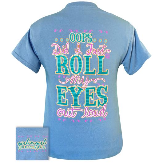 Girlie Girl Originals Preppy Roll My Eyes Out Loud - Adult & Kids T-Shirts, Sweatshirts & Hoodies apparel design preview 1