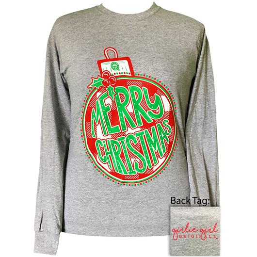 Girlie Girl Originals Preppy Merry Christmas Ornament - Adult & Kids T-Shirts, Sweatshirts & Hoodies apparel design preview 1