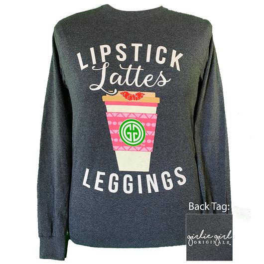Girlie Girl Originals Preppy Lipstick Lattes and - Adult & Kids T-Shirts, Sweatshirts & Hoodies apparel design preview 1