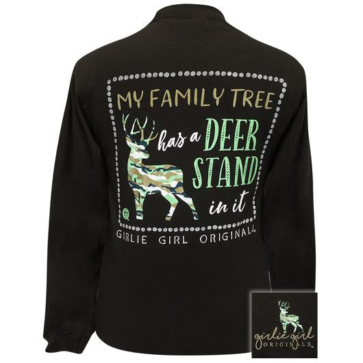Girlie Girl Originals Family Tree Deer Stand - Adult & Kids T-Shirts, Sweatshirts & Hoodies apparel design preview 1