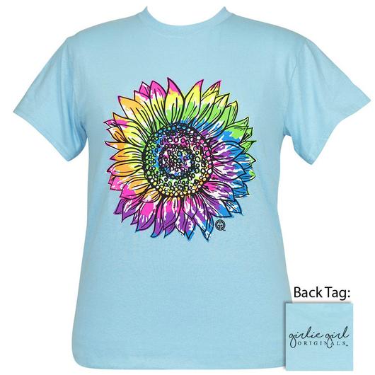 Girlie Girl Originals Preppy Tie Dye Sunflower - Adult & Kids T-Shirts, Sweatshirts & Hoodies apparel design preview 1