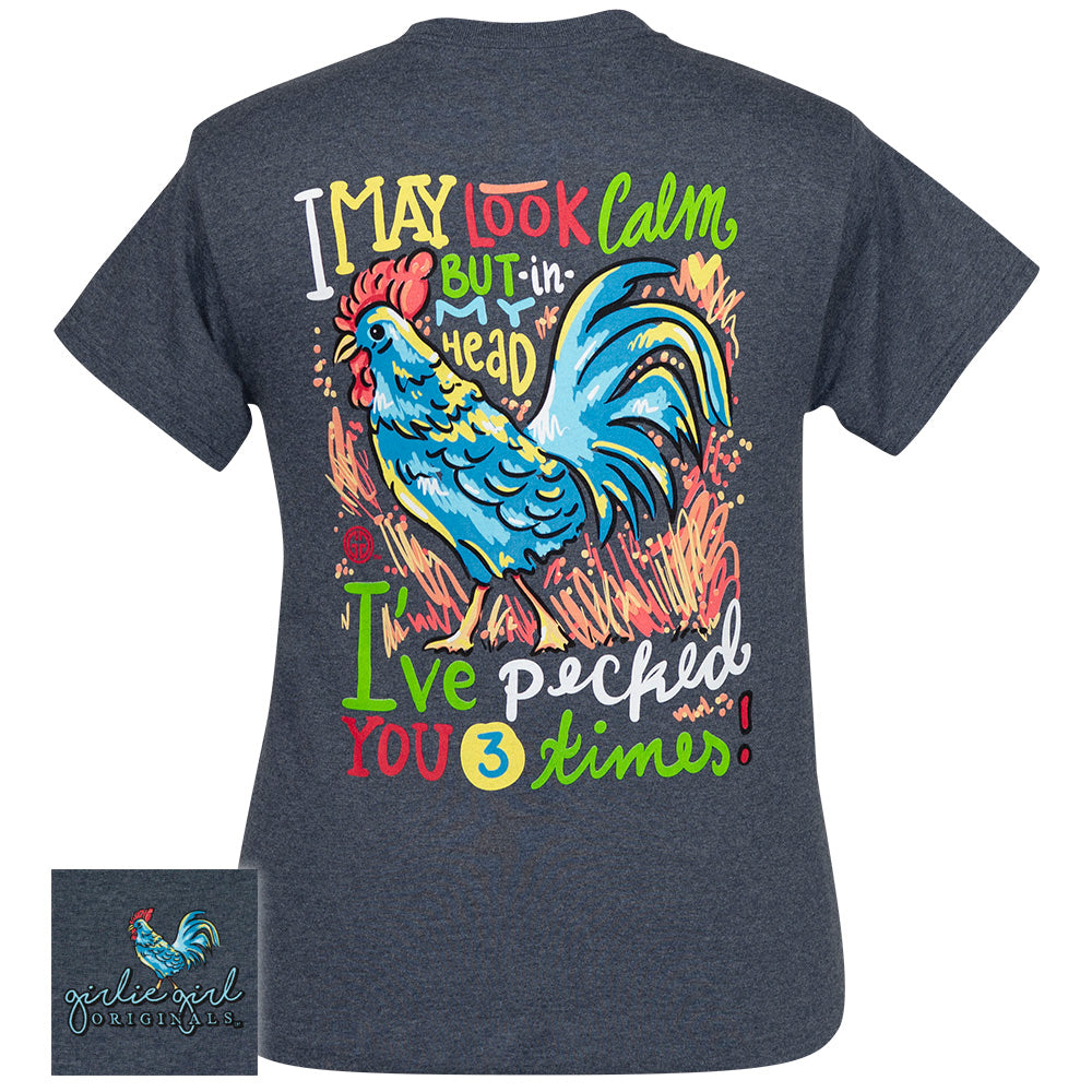 Girlie Girl Originals Preppy May Look Calm Chicken - Adult & Kids T-Shirts, Sweatshirts & Hoodies apparel design preview 1
