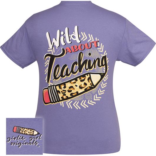 Girlie Girl Originals Preppy Wild About Teaching - Adult & Kids T-Shirts, Sweatshirts & Hoodies apparel design preview 1