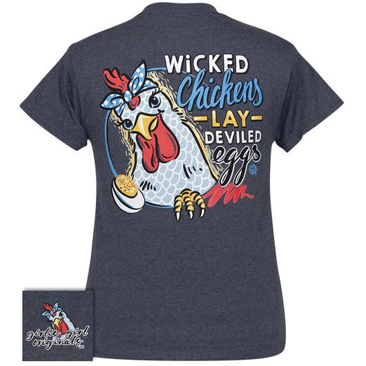 Girlie Girl Originals Preppy Wicked Chickens - Adult & Kids T-Shirts, Sweatshirts & Hoodies apparel design preview 2