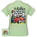 Girlie Girl Originals Preppy Rather Be On Farm Truck - Adult & Kids T-Shirts, Sweatshirts & Hoodies apparel design preview 1
